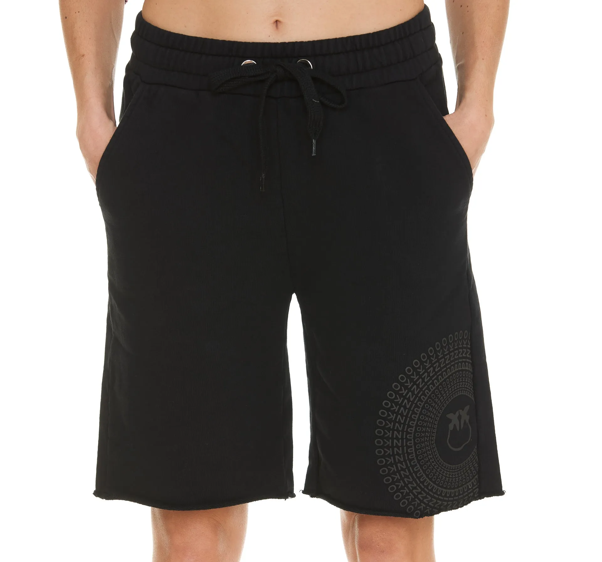 Pinko Logo Printed Drawstring Bermuda Shorts