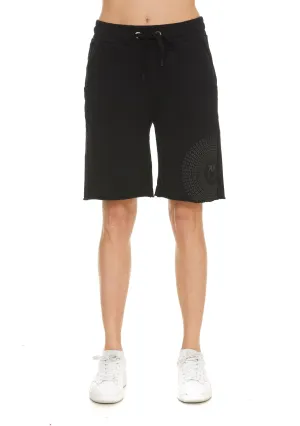 Pinko Logo Printed Drawstring Bermuda Shorts