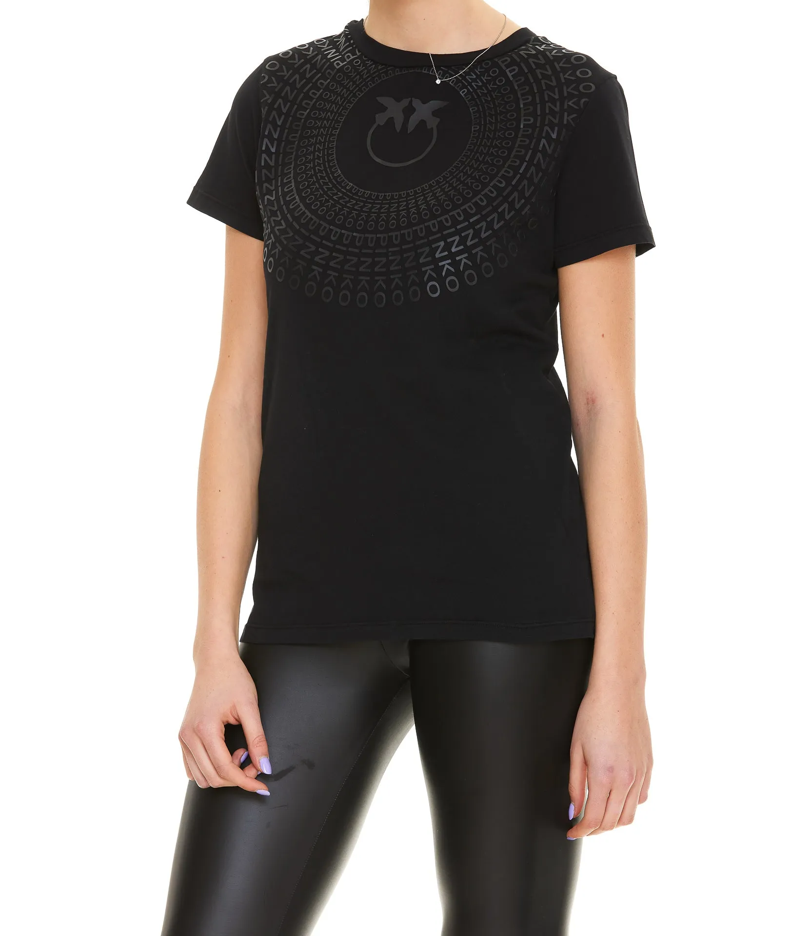 Pinko Love Bird Printed Crewneck T-Shirt