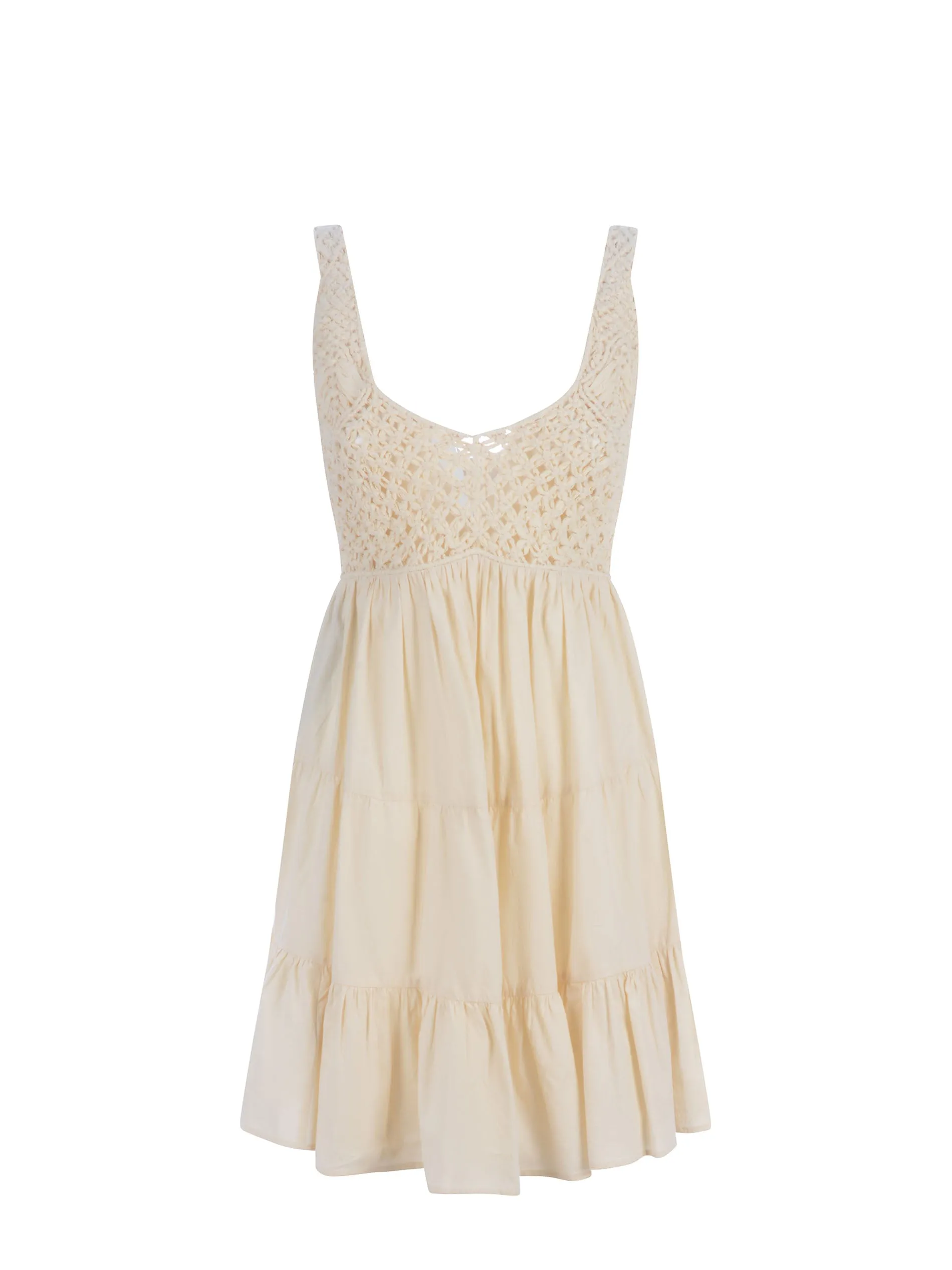 Pinko Maxi Bow Detailed Open Knit Mini Dress