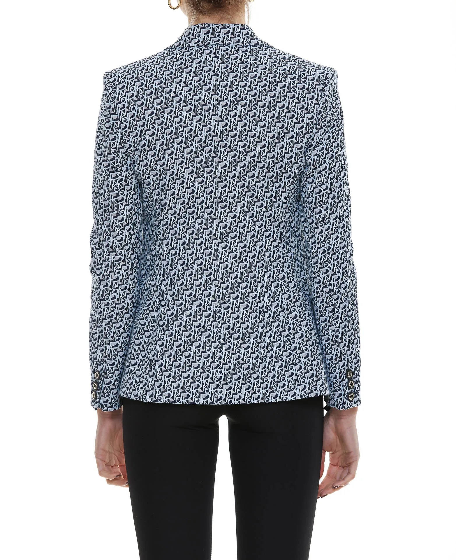 Pinko Monogram Pattern Single-Breasted Jacket