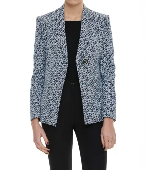 Pinko Monogram Pattern Single-Breasted Jacket