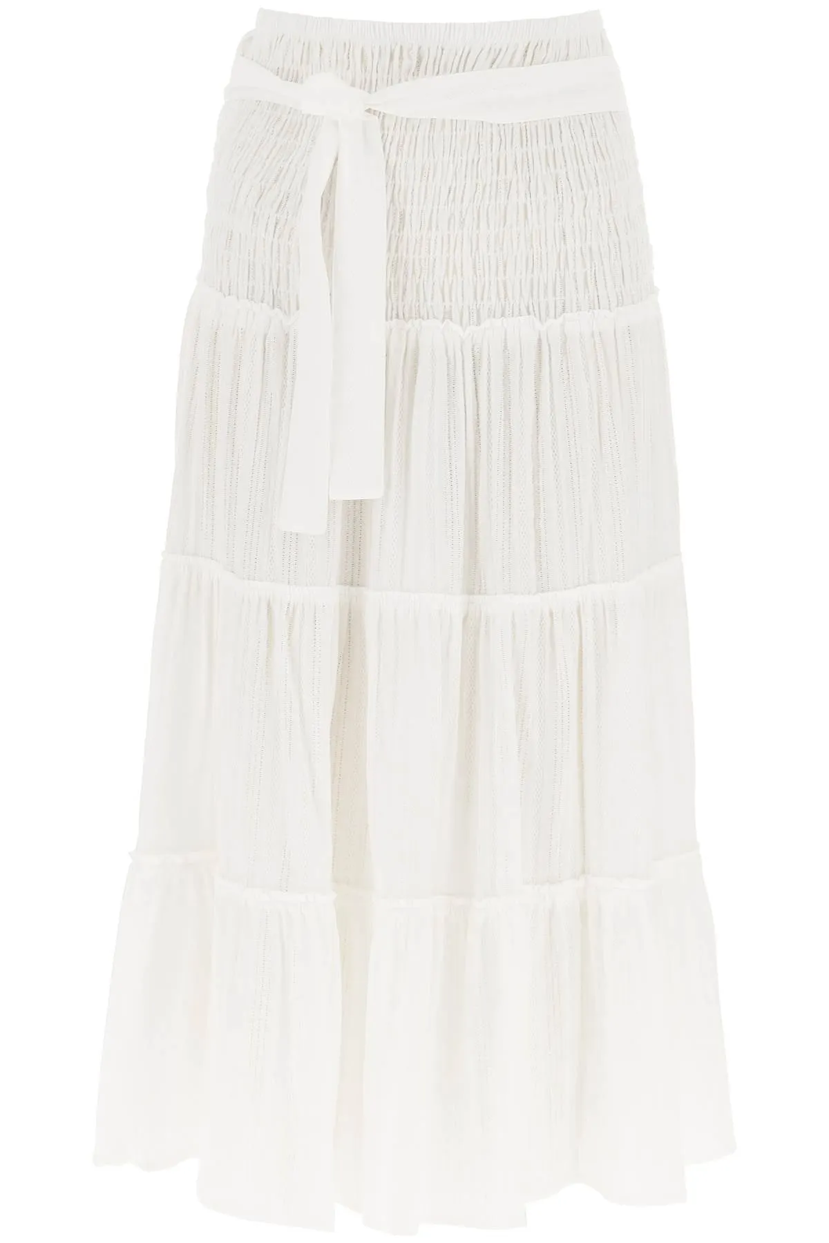 Pinko Tie-Waist Midi Skirt