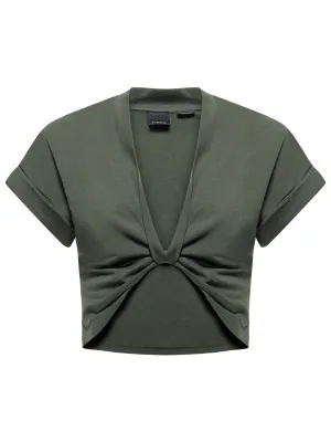 Pinko Twisted Front Cropped Top