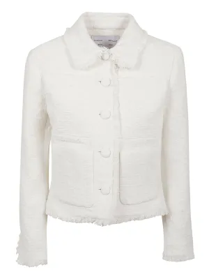 Proenza Schouler White Label Frayed Edge Tweed Jacket