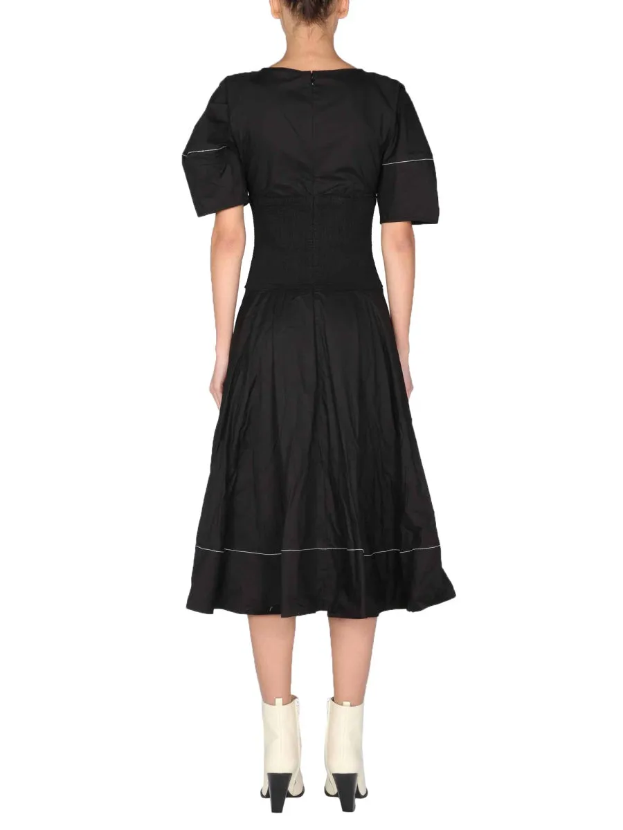 Proenza Schouler White Label Smocked Dress