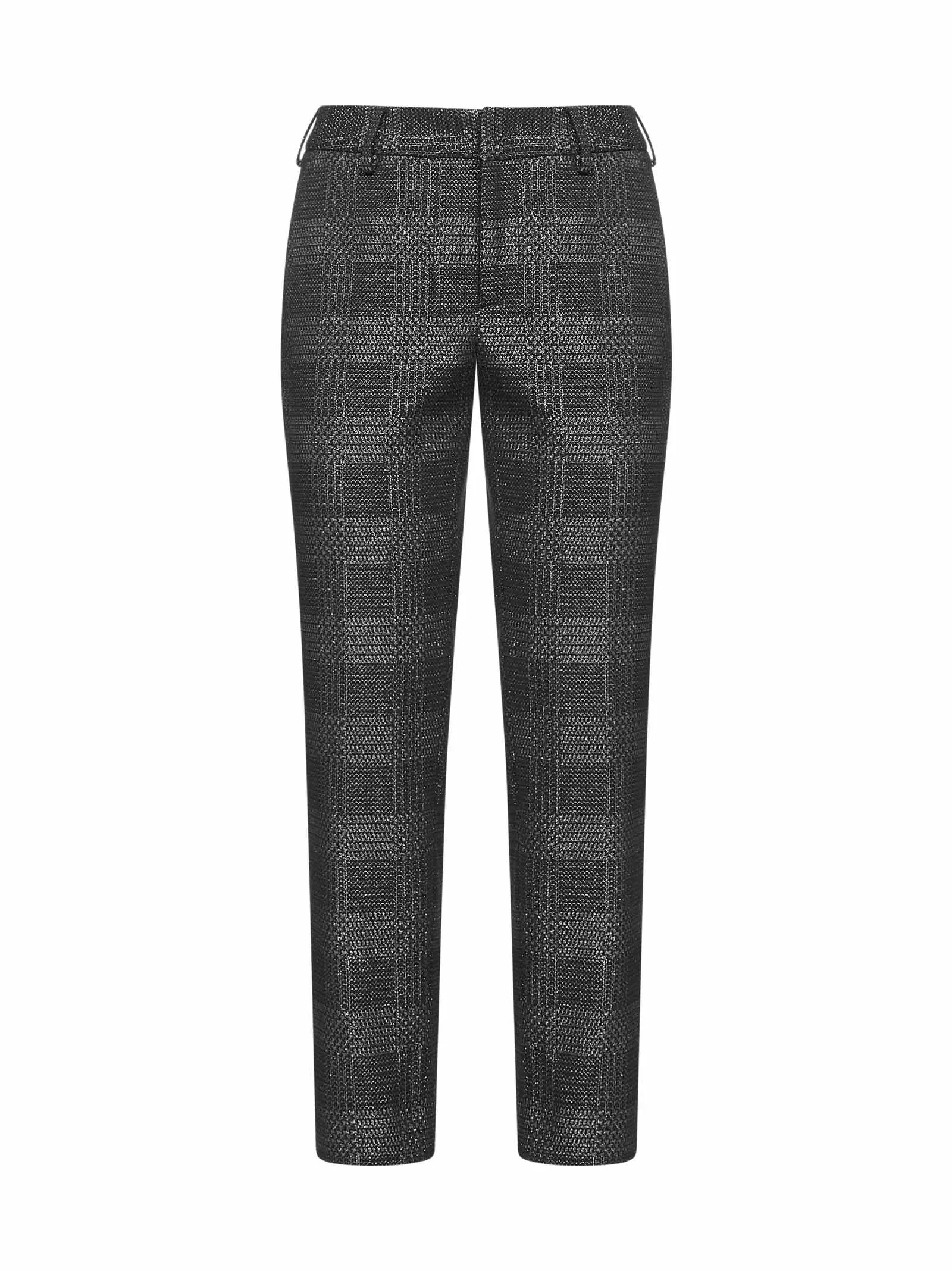 Pt01 Mid-Rise Checked Cropped Pants