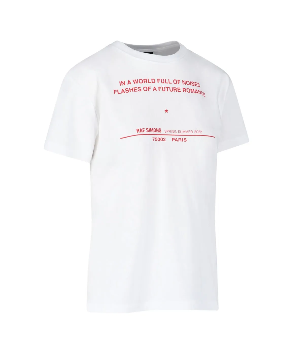 Raf Simons Slogan Print Crewneck T-Shirt
