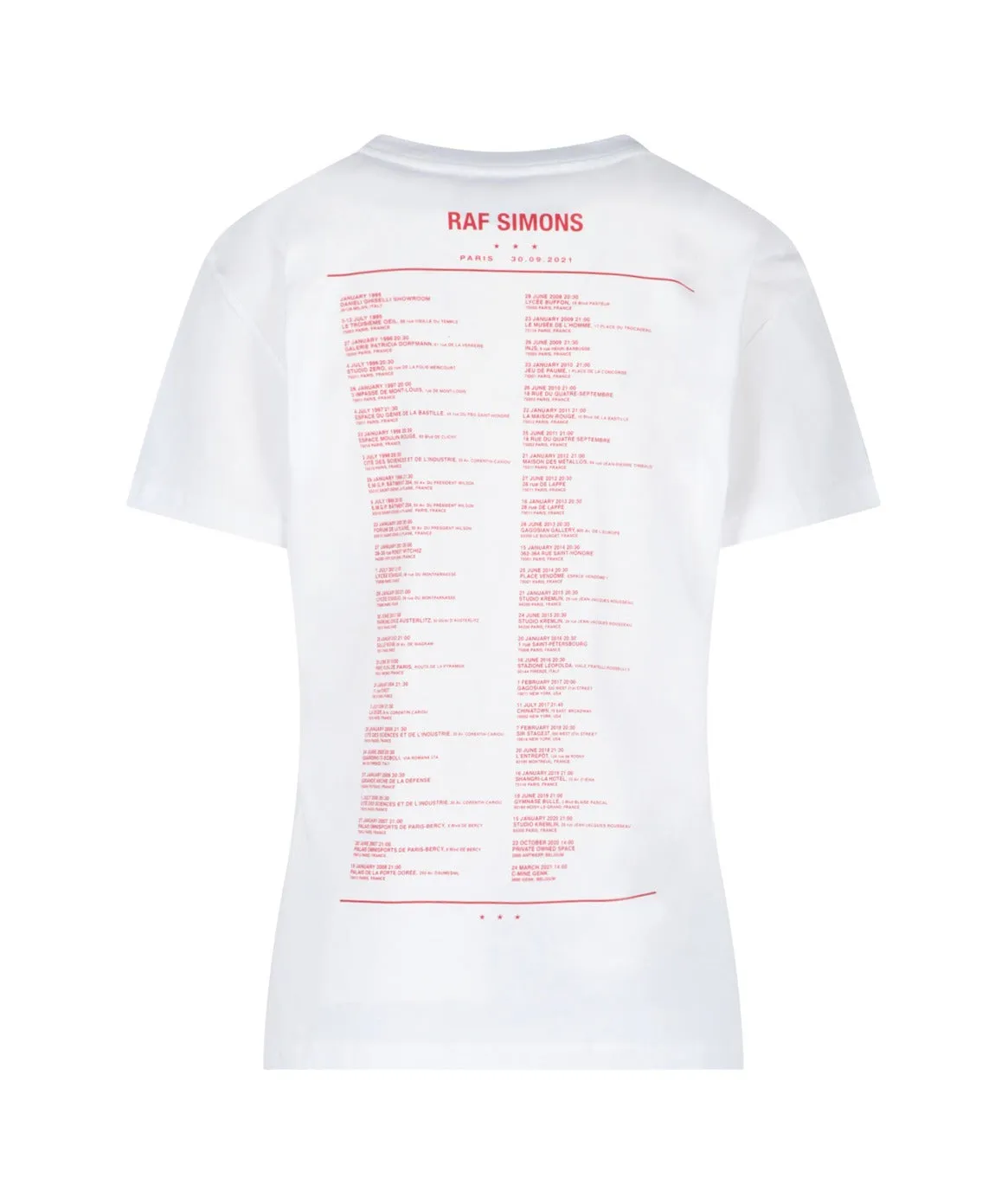 Raf Simons Slogan Print Crewneck T-Shirt