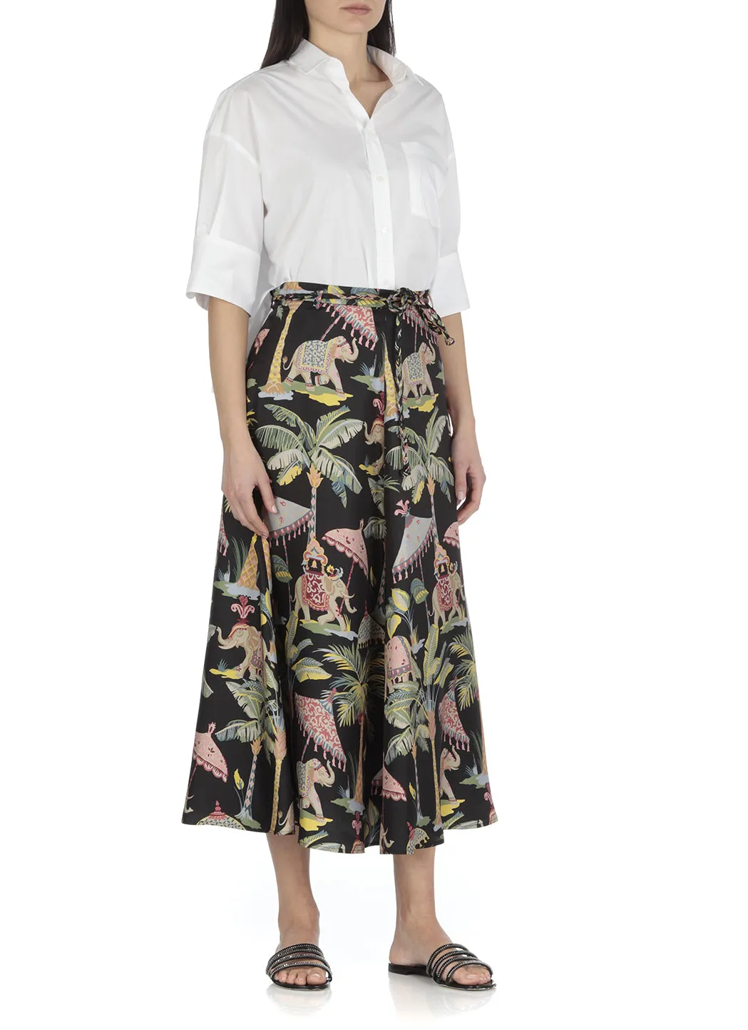 REDValentino Allover Elephant Printed Skirt