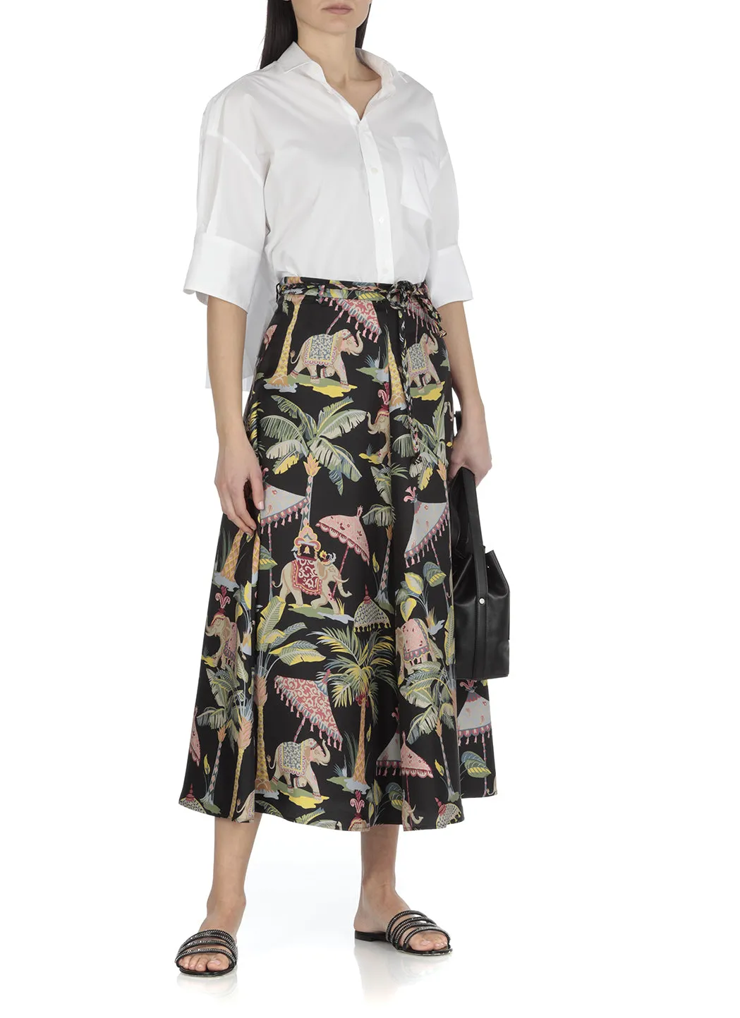 REDValentino Allover Elephant Printed Skirt