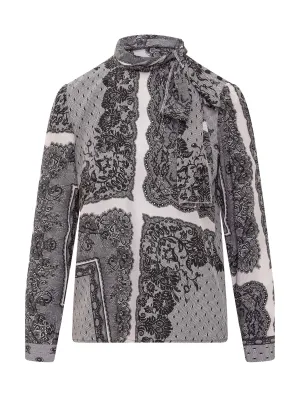 REDValentino Bow Detailed Long-Sleeved Top