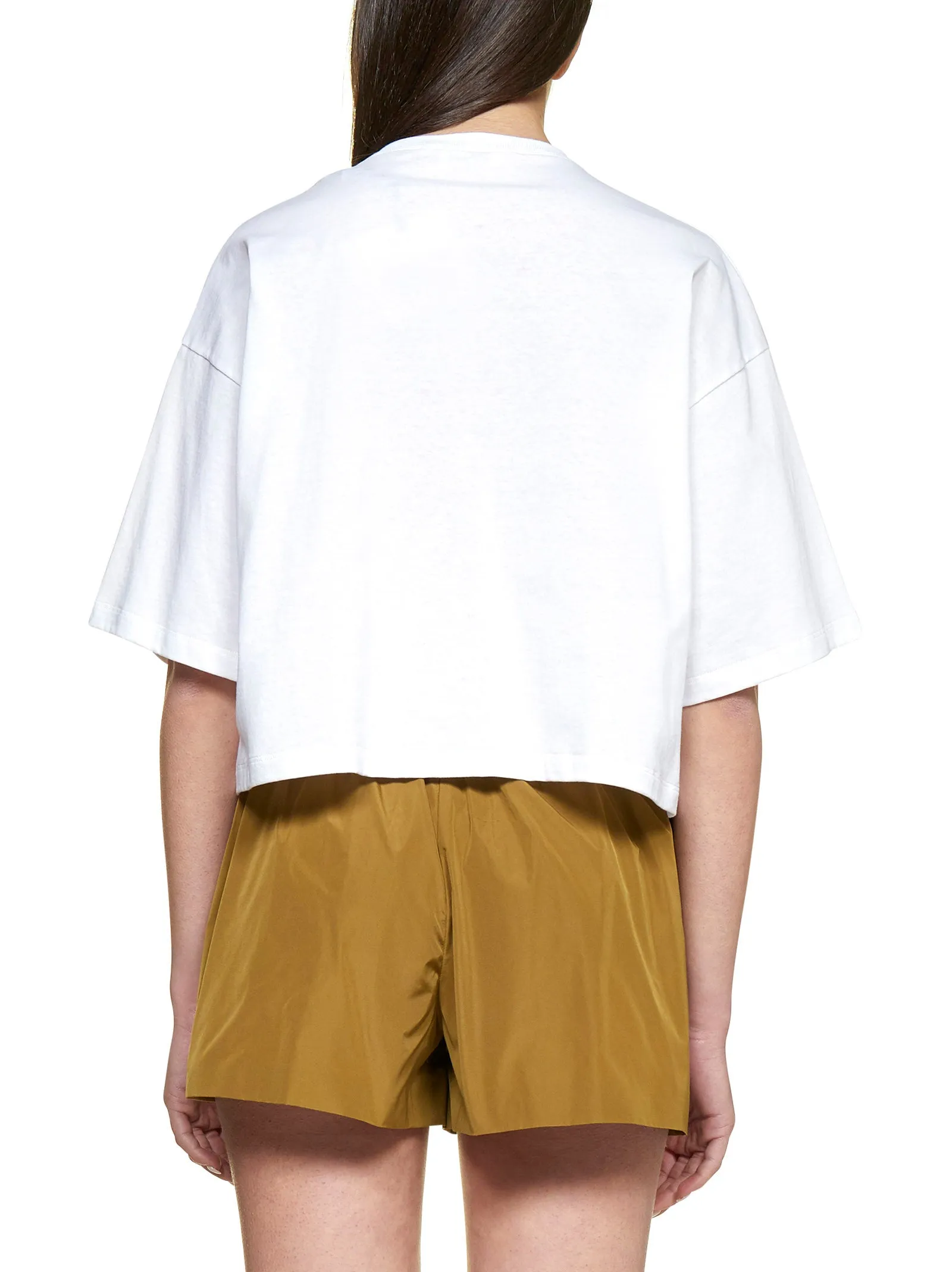 REDValentino Elastic Waist Taffeta Shorts