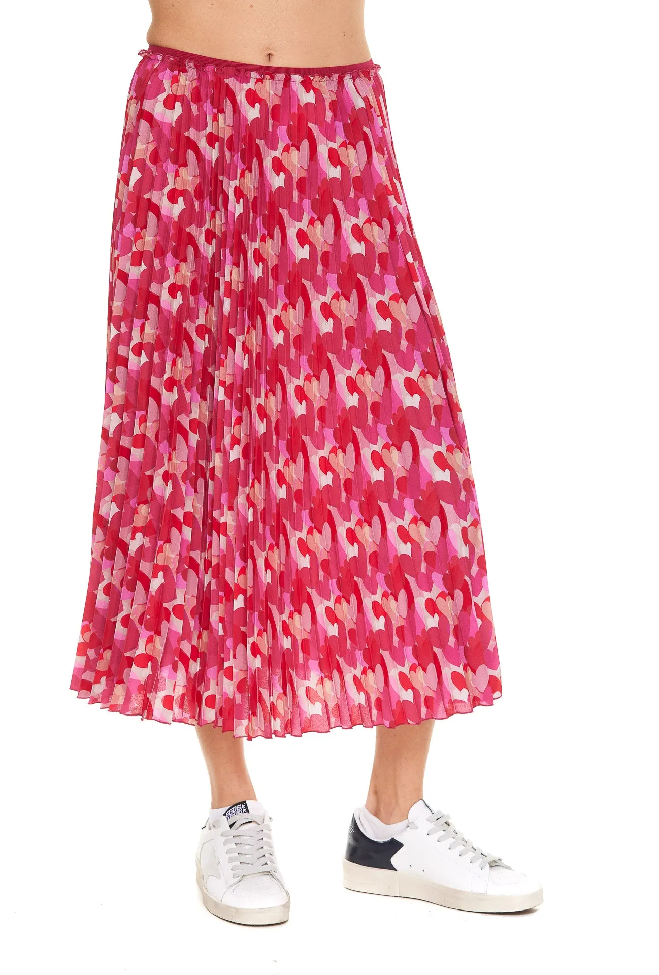 REDValentino Graphic Printed Pleated Skirt
