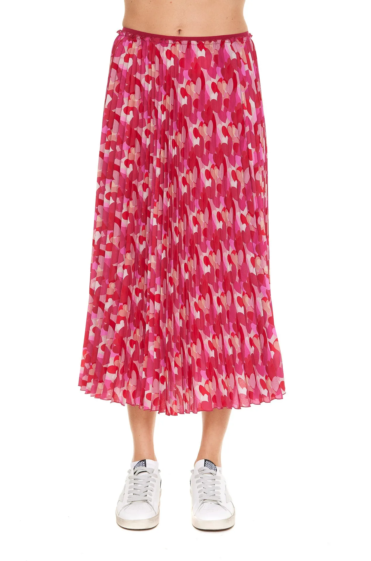 REDValentino Graphic Printed Pleated Skirt