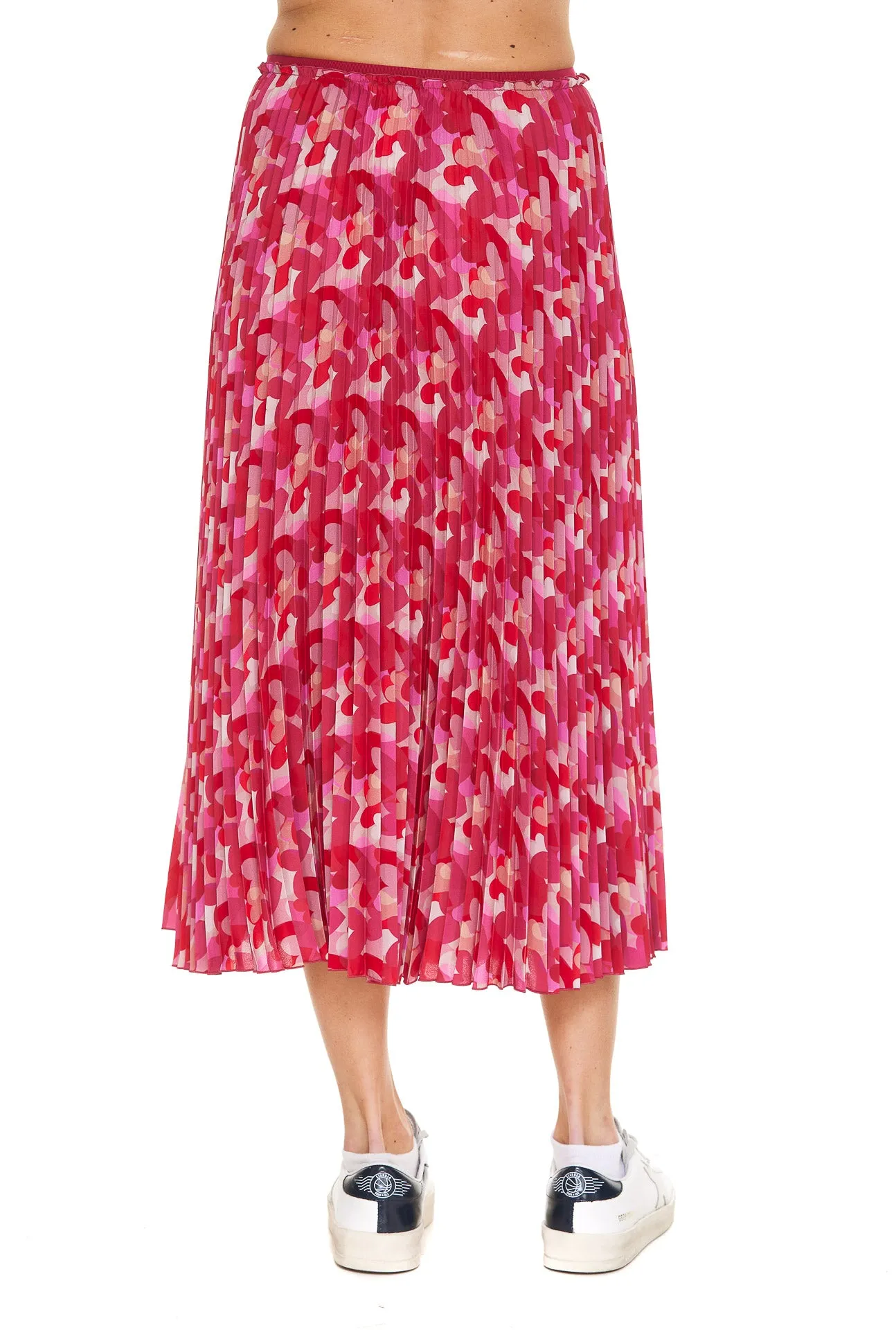 REDValentino Graphic Printed Pleated Skirt