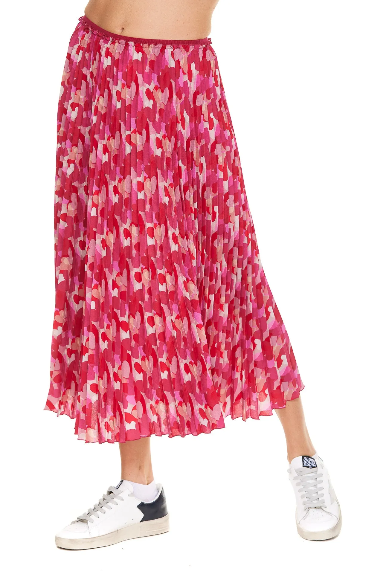 REDValentino Graphic Printed Pleated Skirt