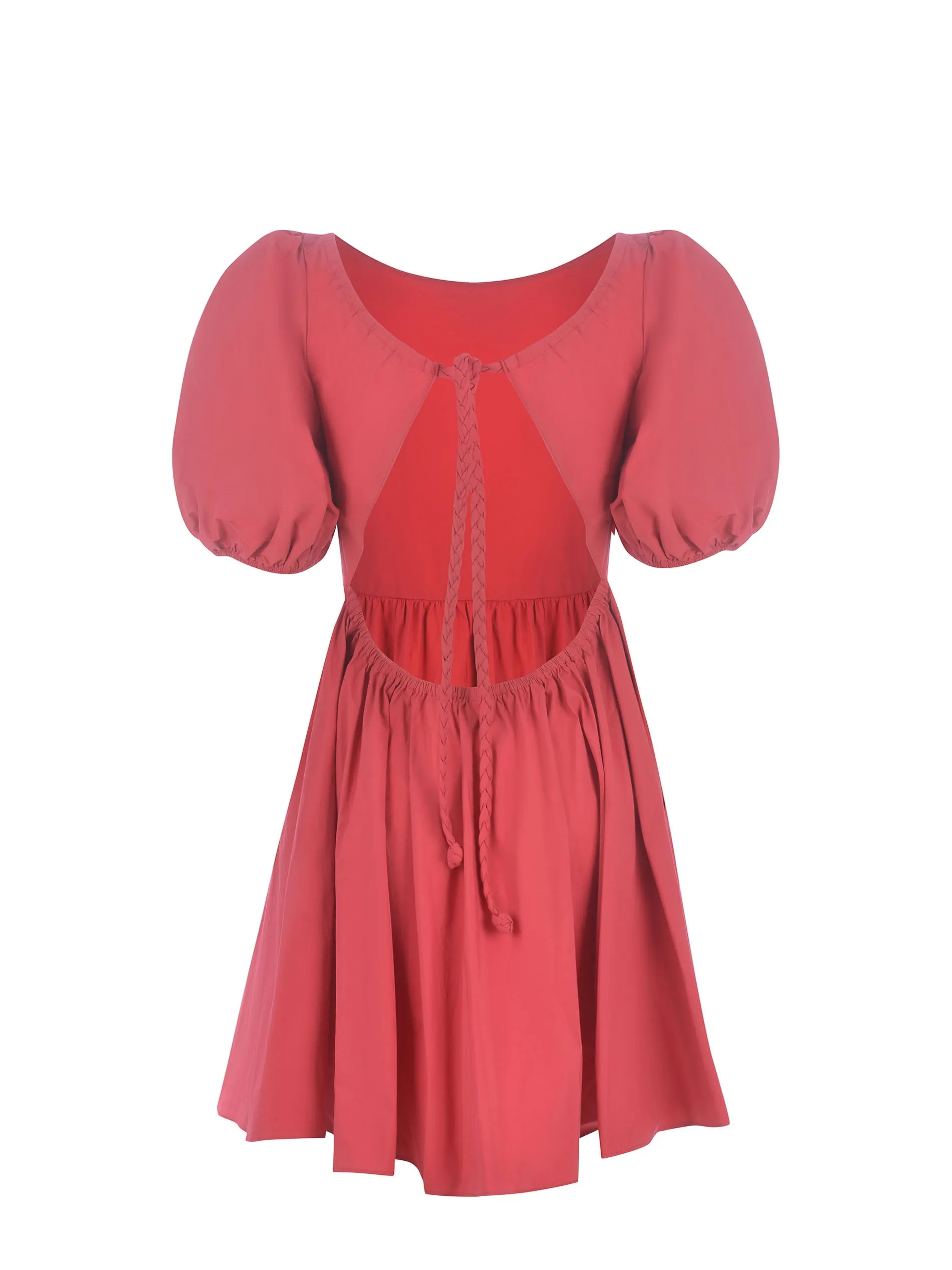 REDValentino Puff Sleeved Round Neck Mini Dress