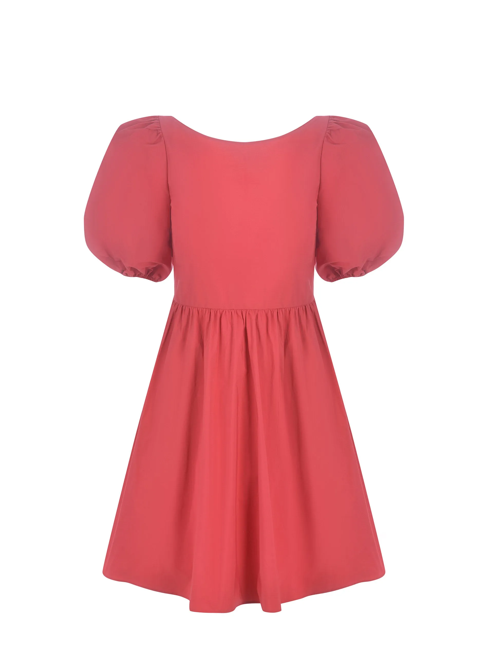 REDValentino Puff Sleeved Round Neck Mini Dress