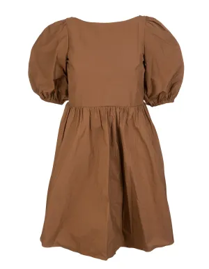 REDValentino Puff Sleeved Round Neck Mini Dress