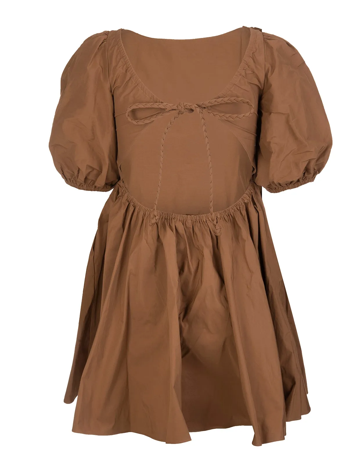 REDValentino Puff Sleeved Round Neck Mini Dress