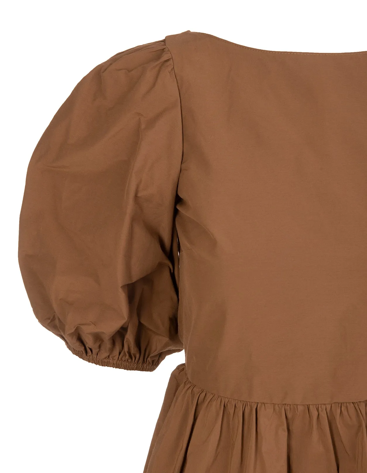 REDValentino Puff Sleeved Round Neck Mini Dress