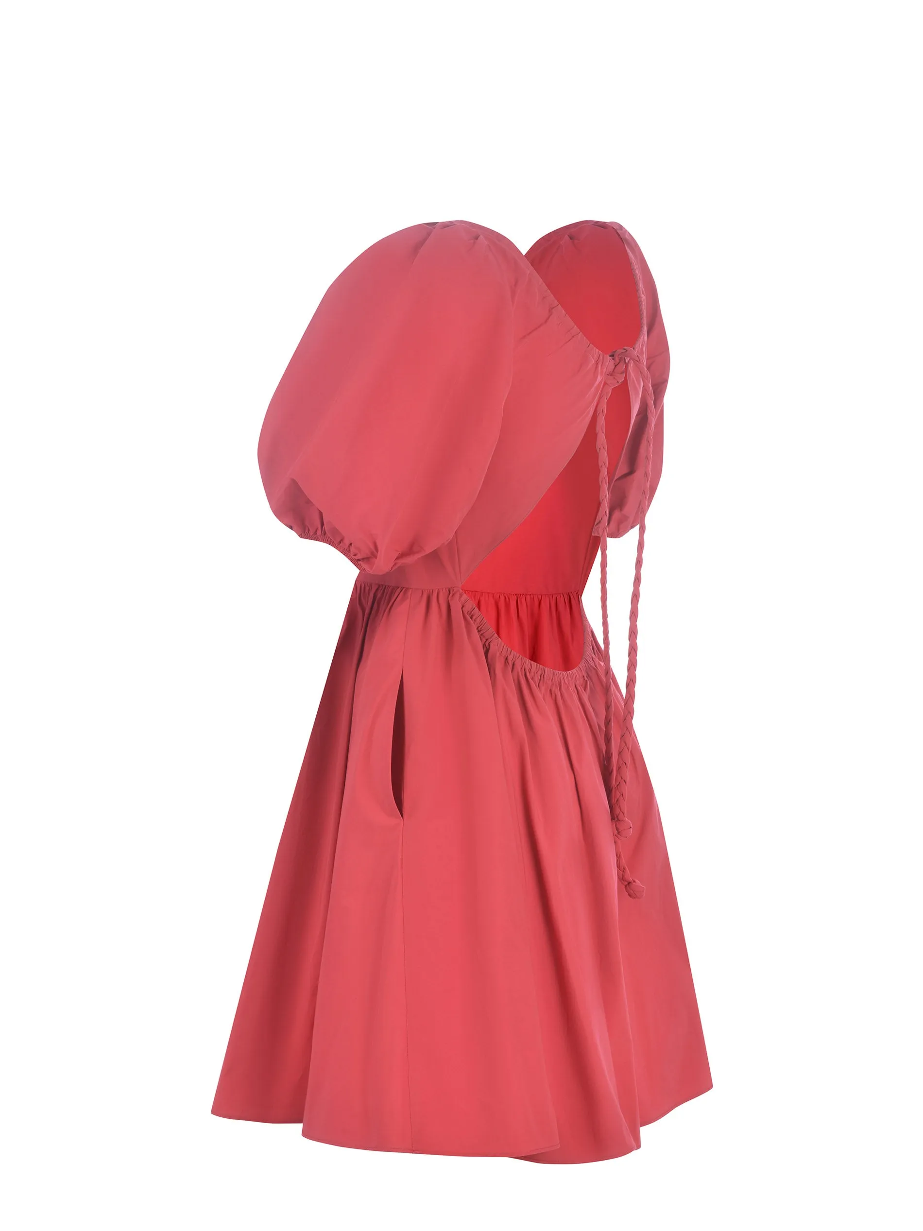 REDValentino Puff Sleeved Round Neck Mini Dress