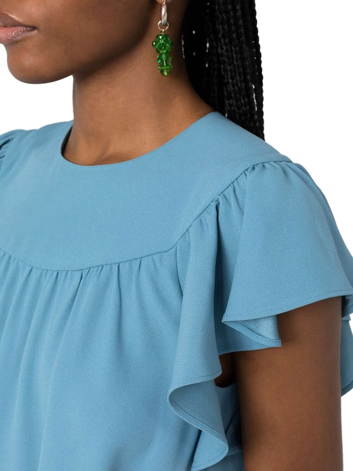 REDValentino Ruffle Detailed Mini Dress