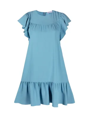 REDValentino Ruffle Detailed Mini Dress