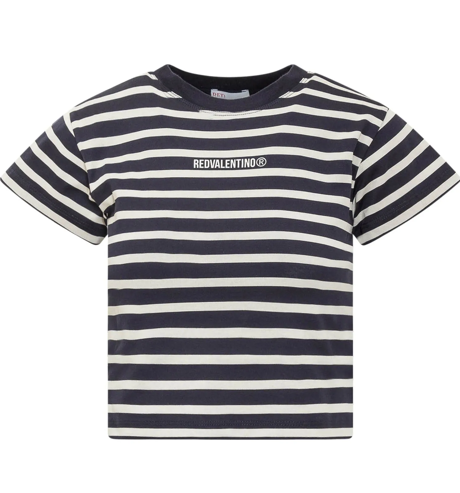 REDValentino Striped Cropped T-Shirt