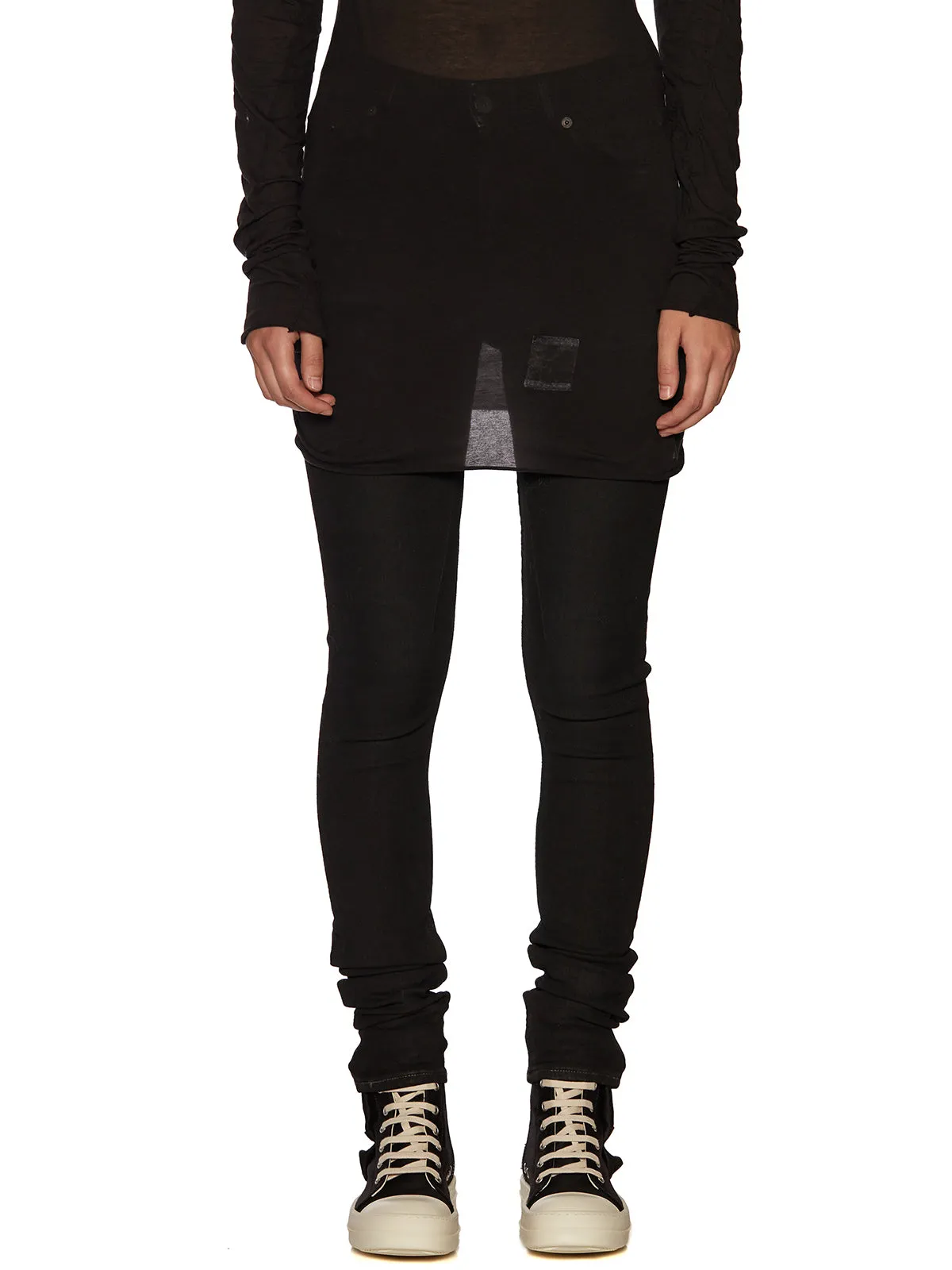 Rick Owens DRKSHDW Detroit Low-Rise Skinny Jeans