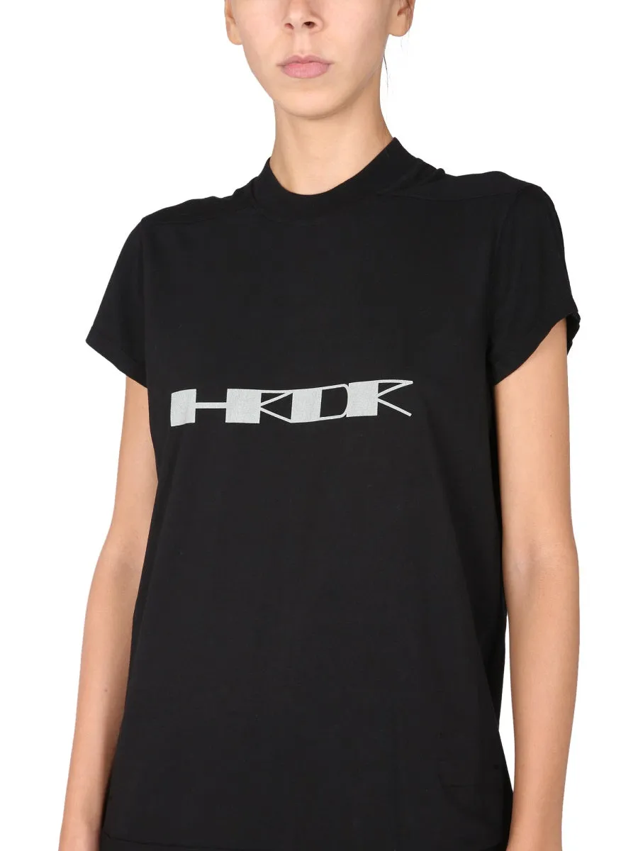 Rick Owens DRKSHDW Logo Print Ribbed T-Shirt