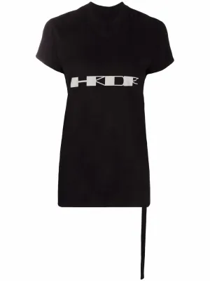 Rick Owens DRKSHDW Logo Print Ribbed T-Shirt