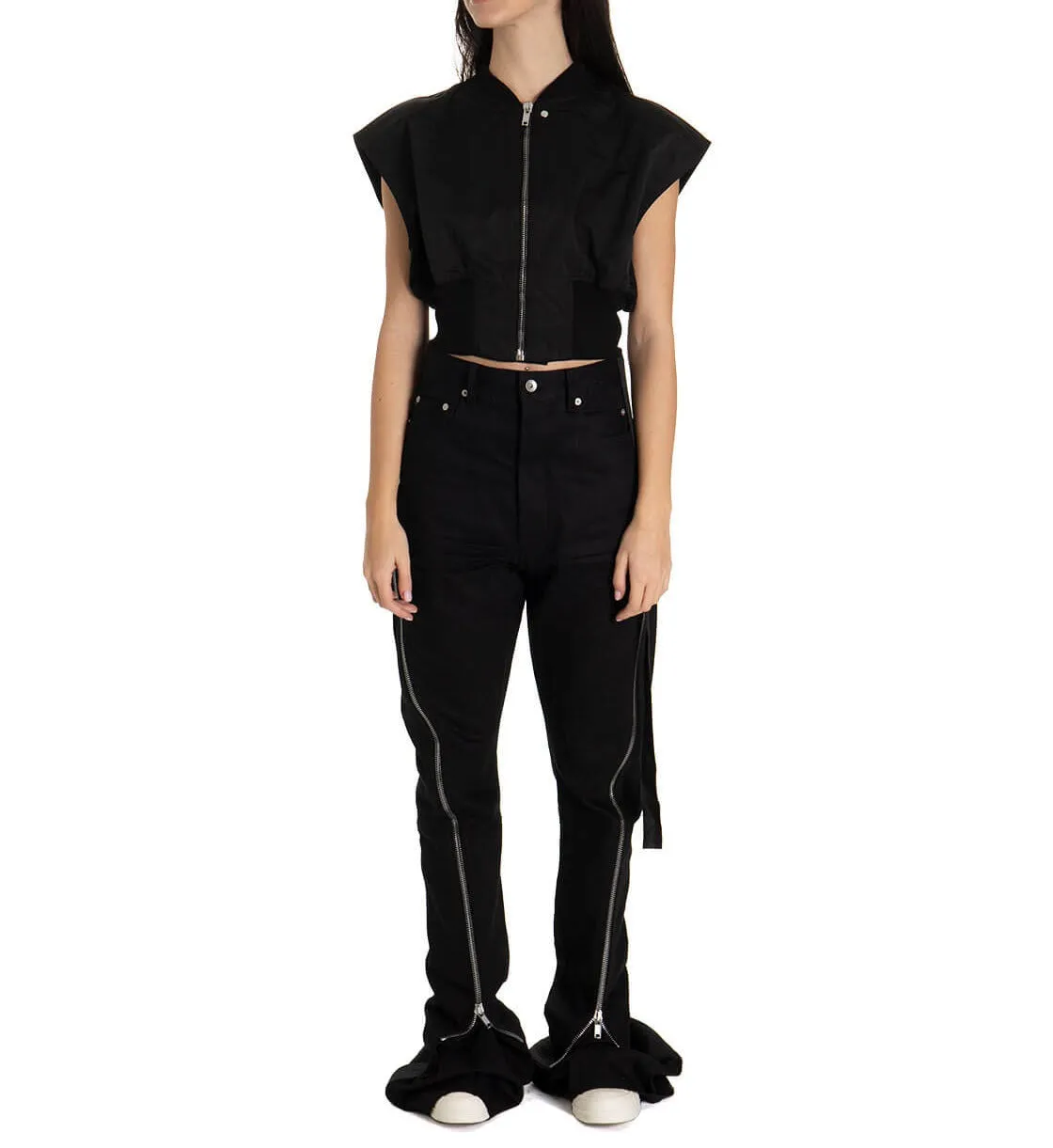 Rick Owens DRKSHDW Zipped Sleeveless Bomber Jacket