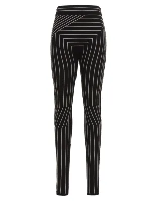 Rick Owens Geometric Print Skinny Cut Trousers