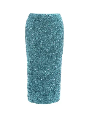 ROTATE Sequin Embellished Midi Skirt