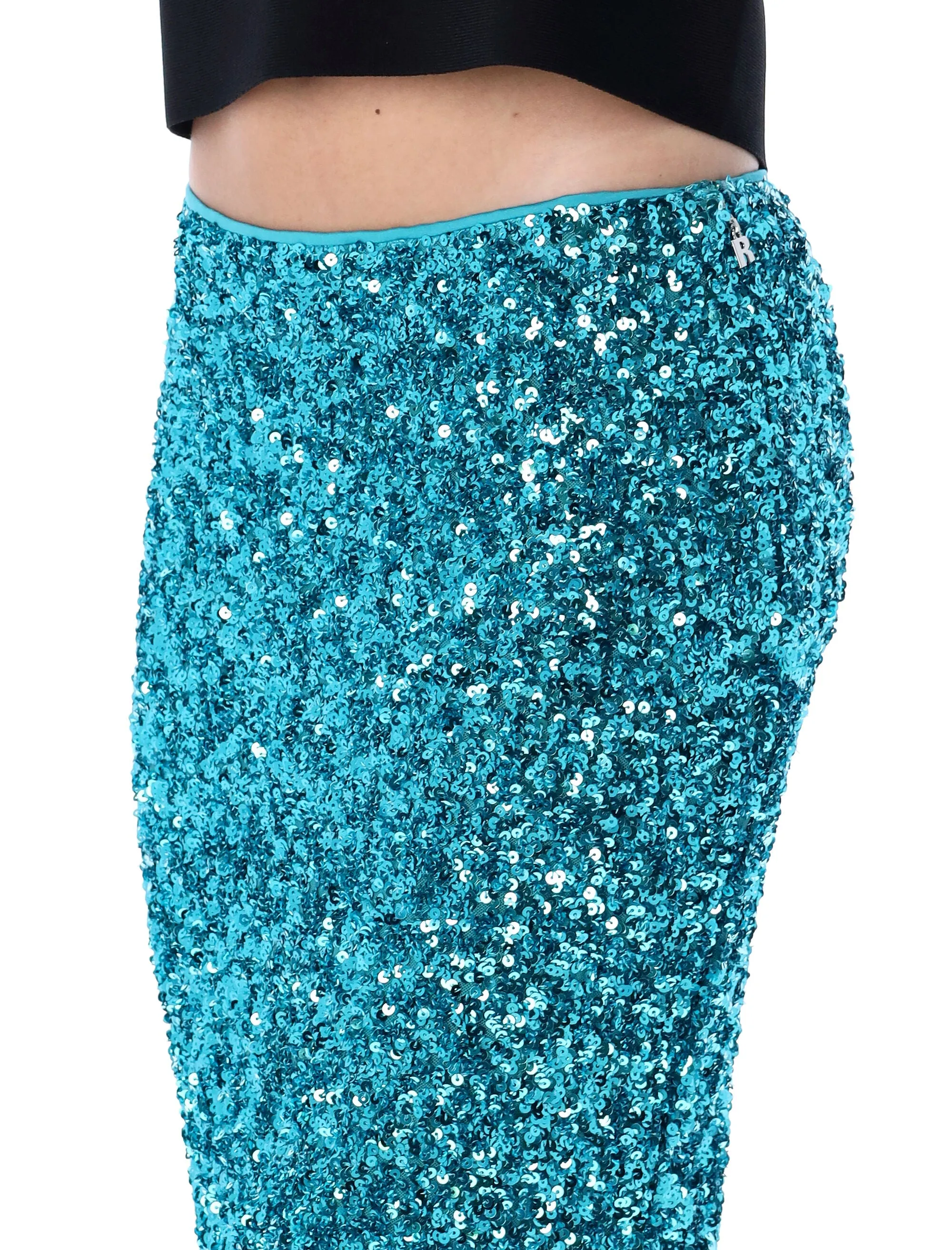 ROTATE Sequin Embellished Midi Skirt