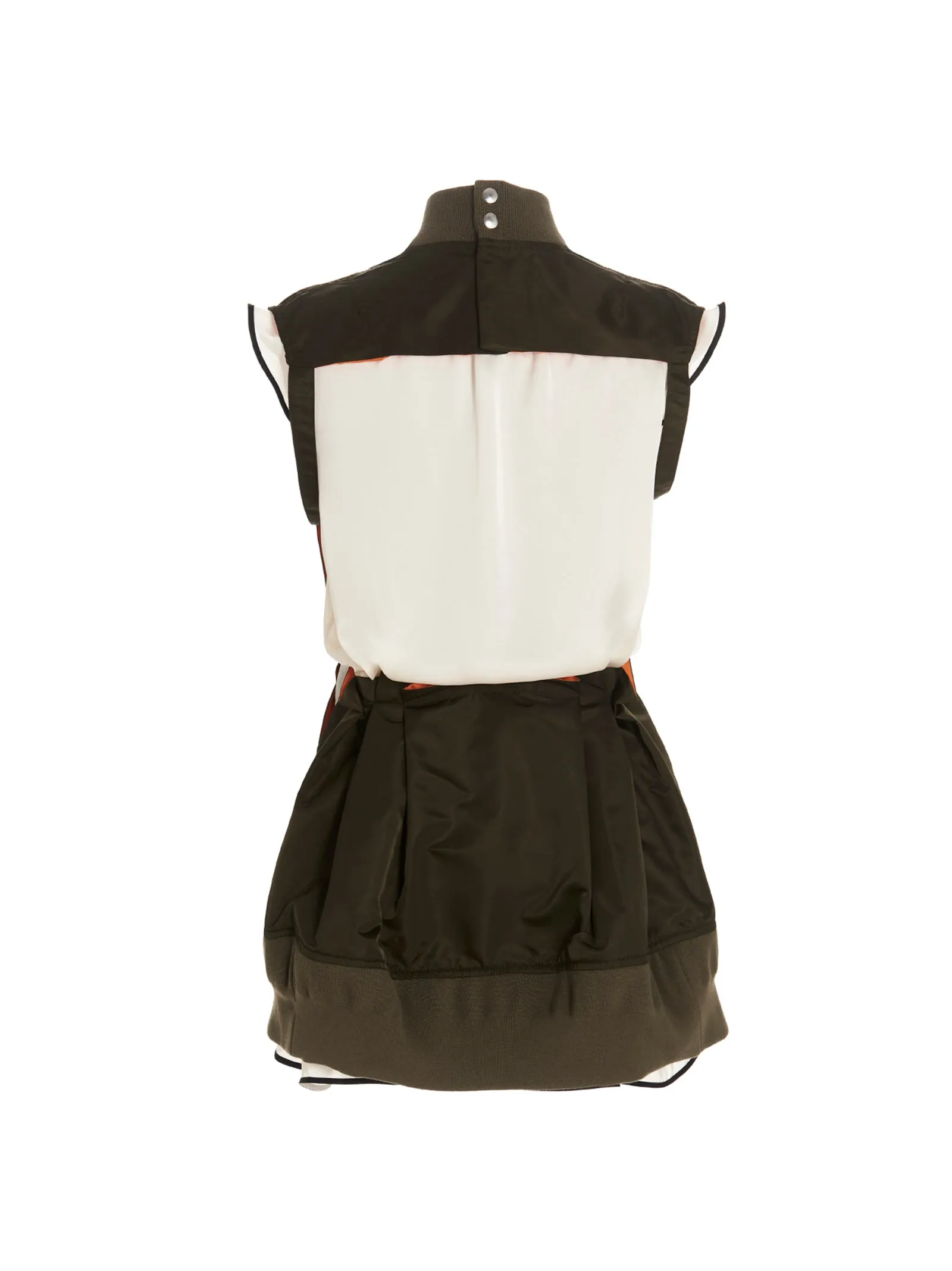 Sacai Panelled Belted Waist Sleeveless Jacket