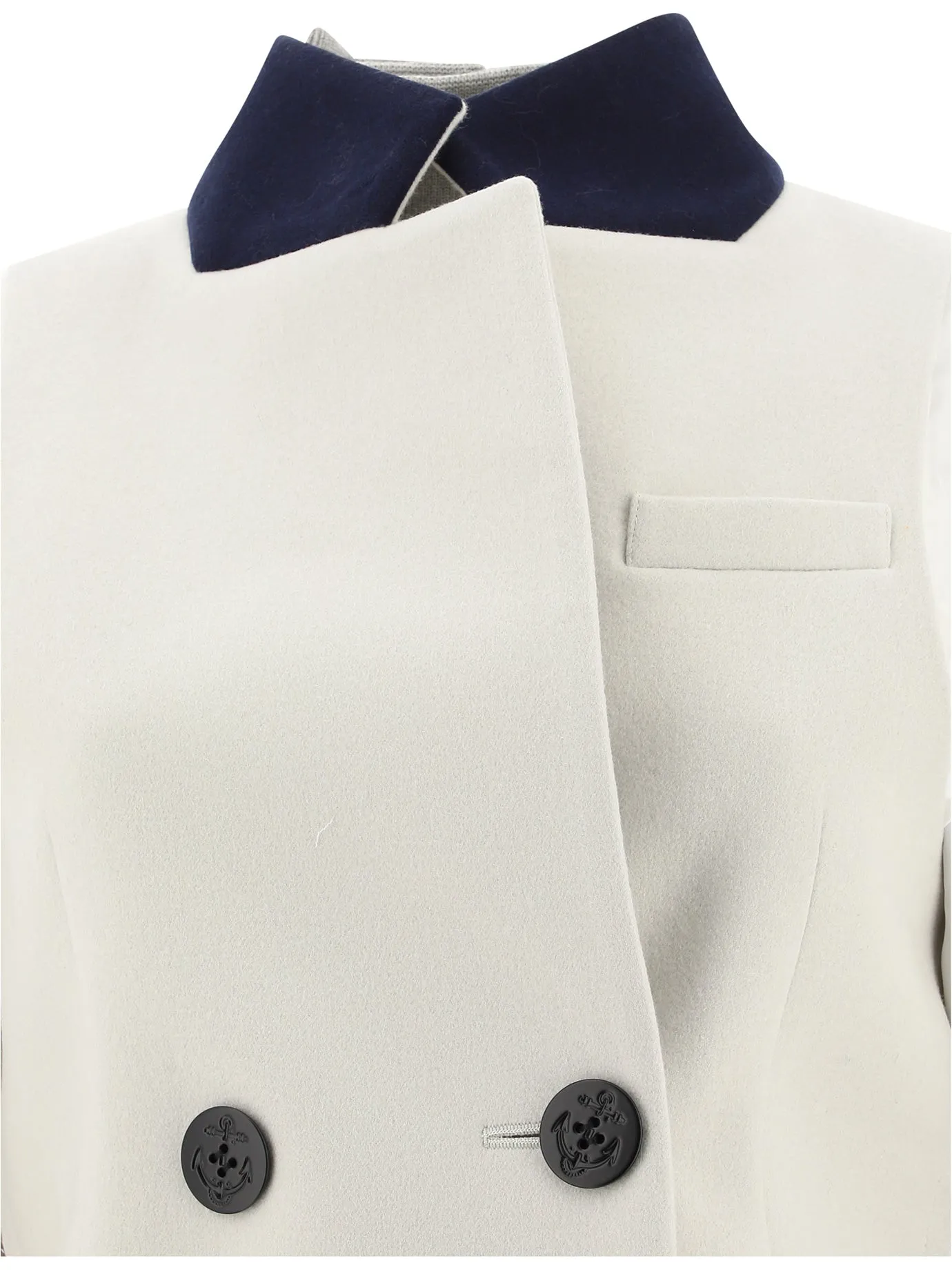 Sacai Panelled Button Detailed Jacket