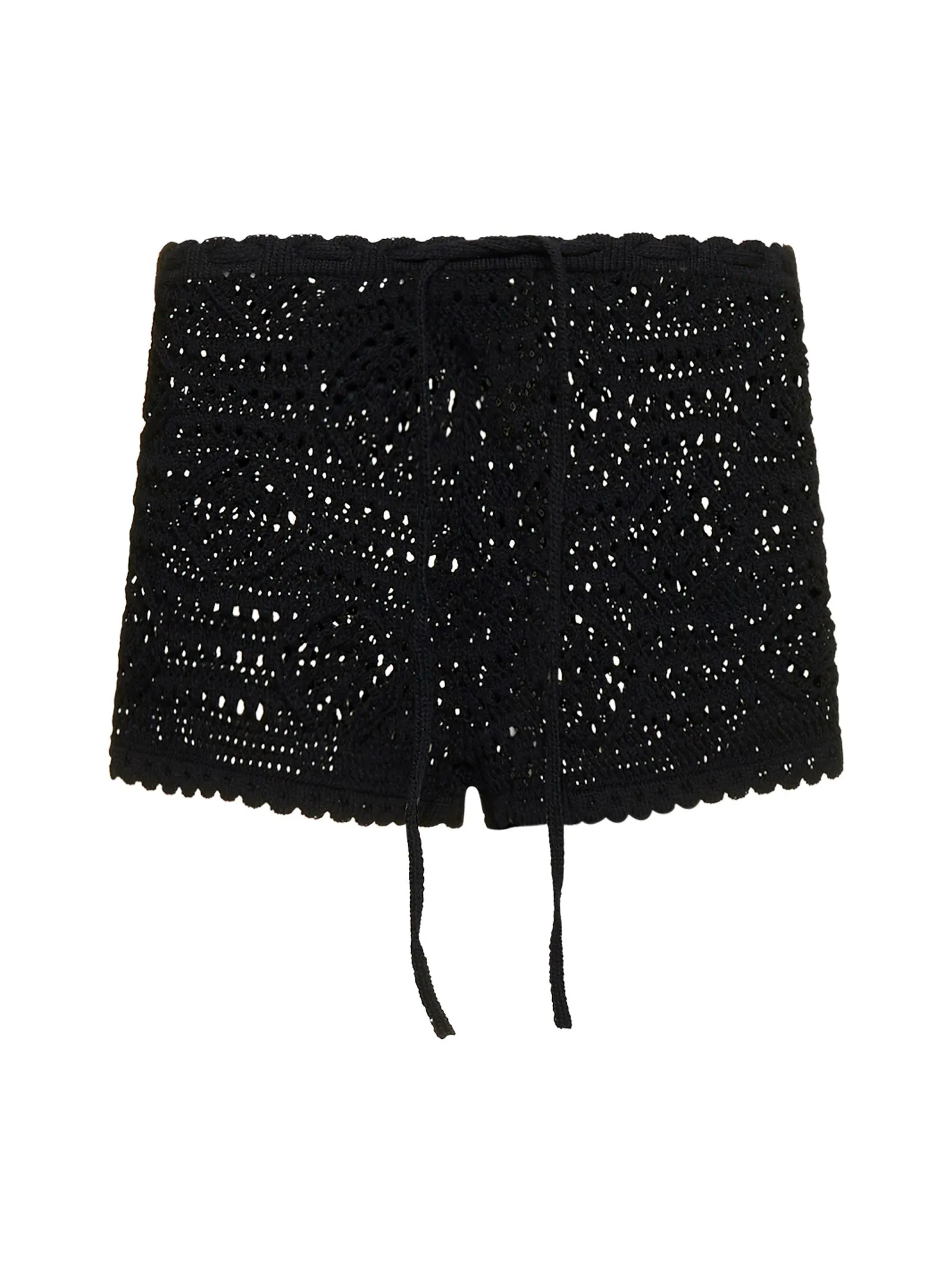 Saint Laurent Crochet Drawstring Shorts