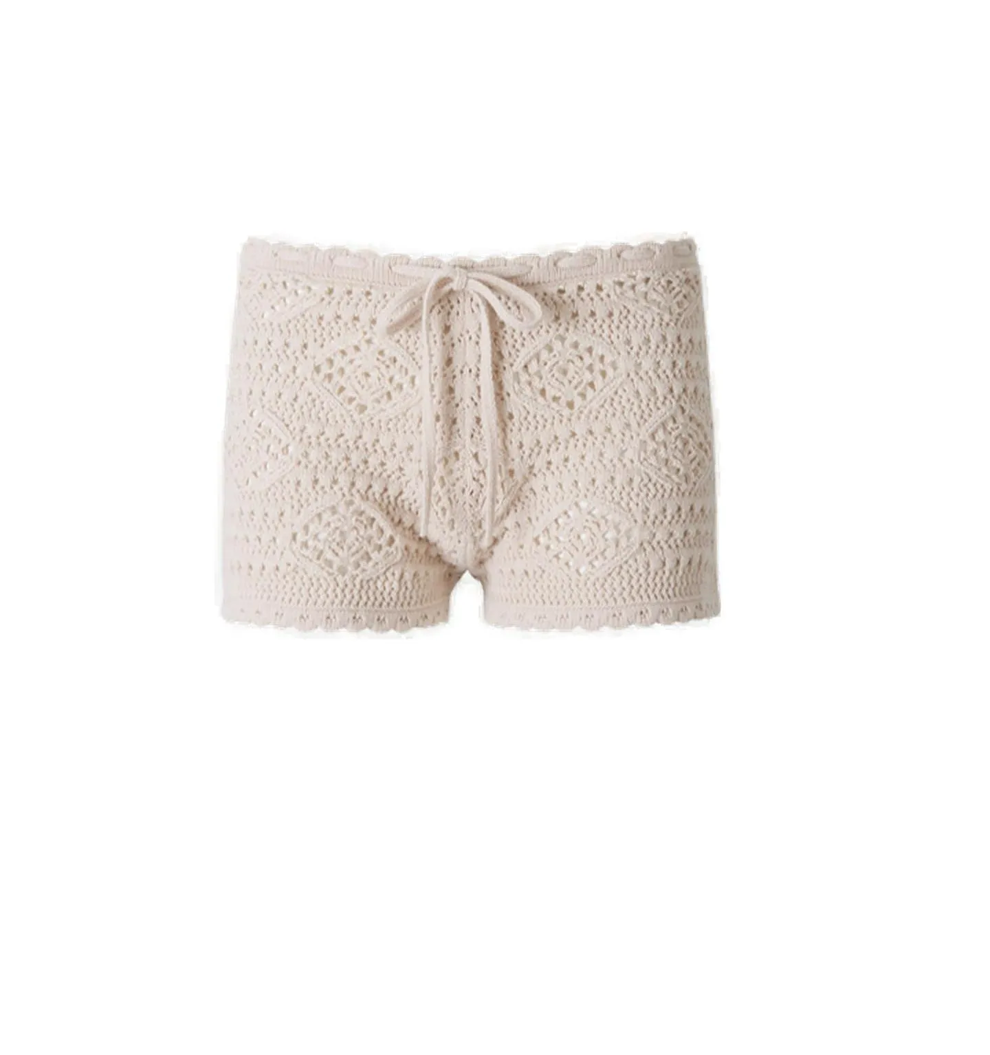 Saint Laurent Crochet Drawstring Shorts