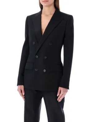 Saint Laurent Double-Breasted Long-Sleeved Jacket