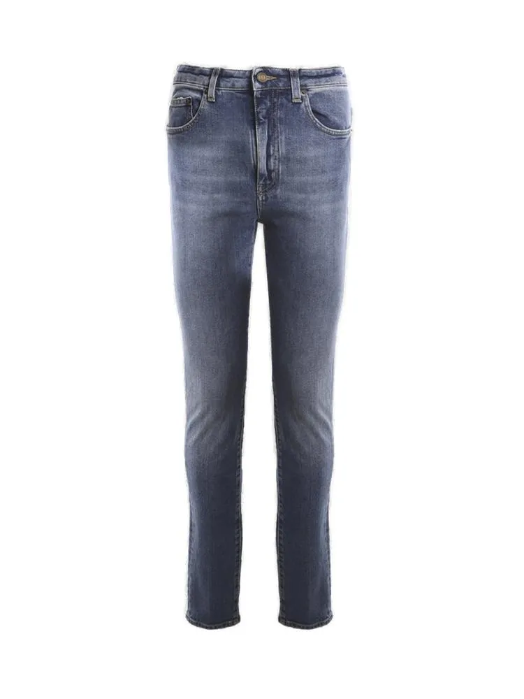 Saint Laurent High Waist Straight Leg Jeans