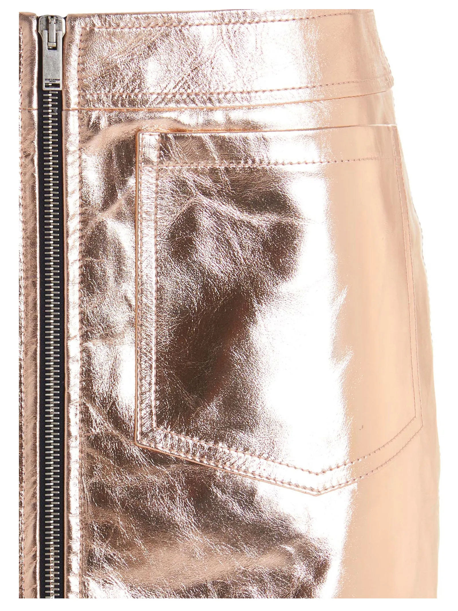 Saint Laurent Laminate Mini Skirt