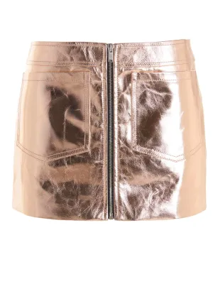 Saint Laurent Laminate Mini Skirt