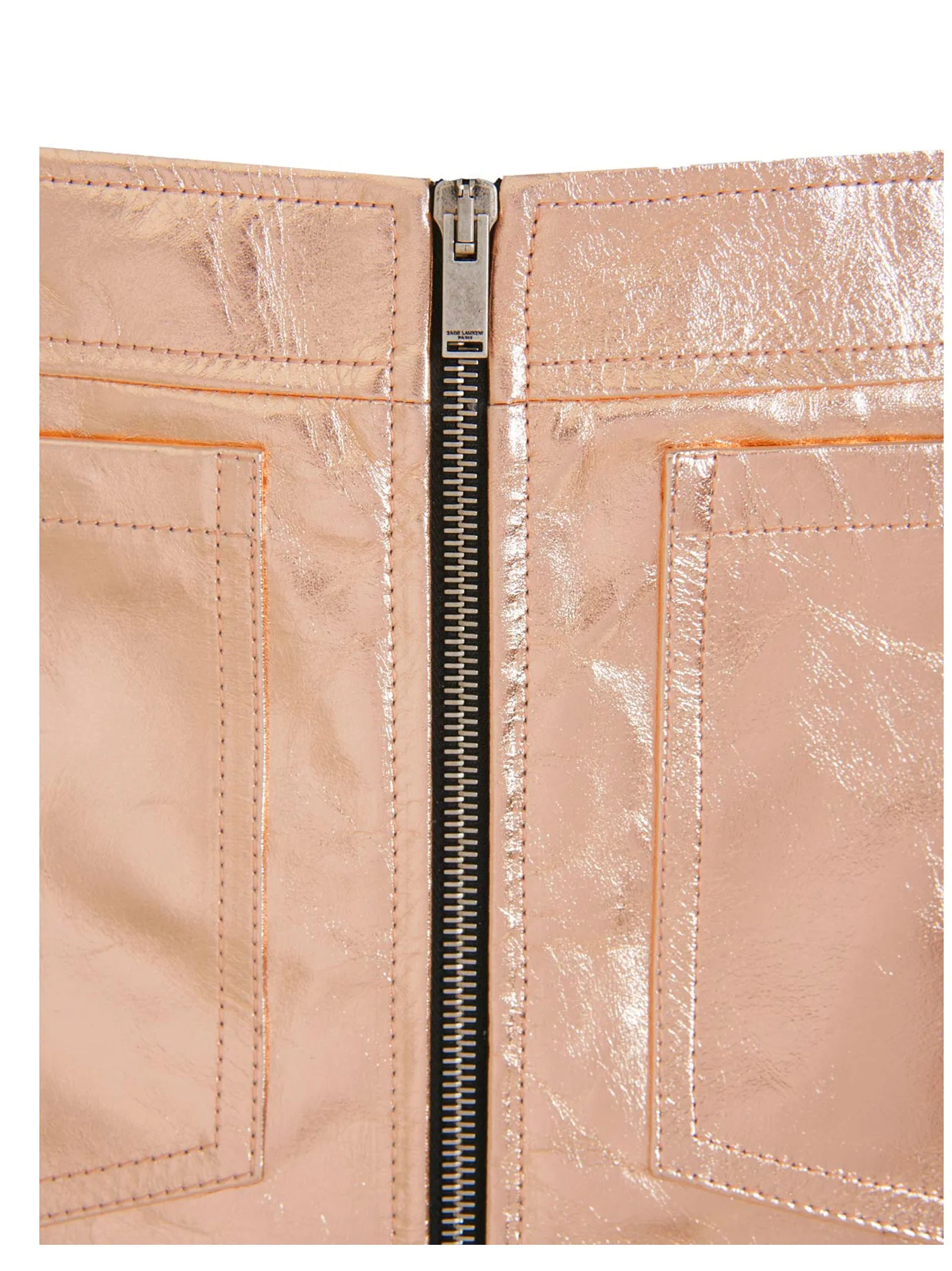 Saint Laurent Laminate Mini Skirt
