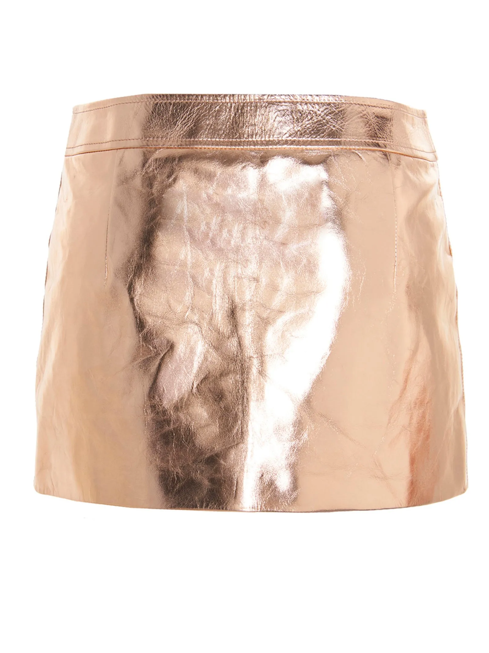 Saint Laurent Laminate Mini Skirt