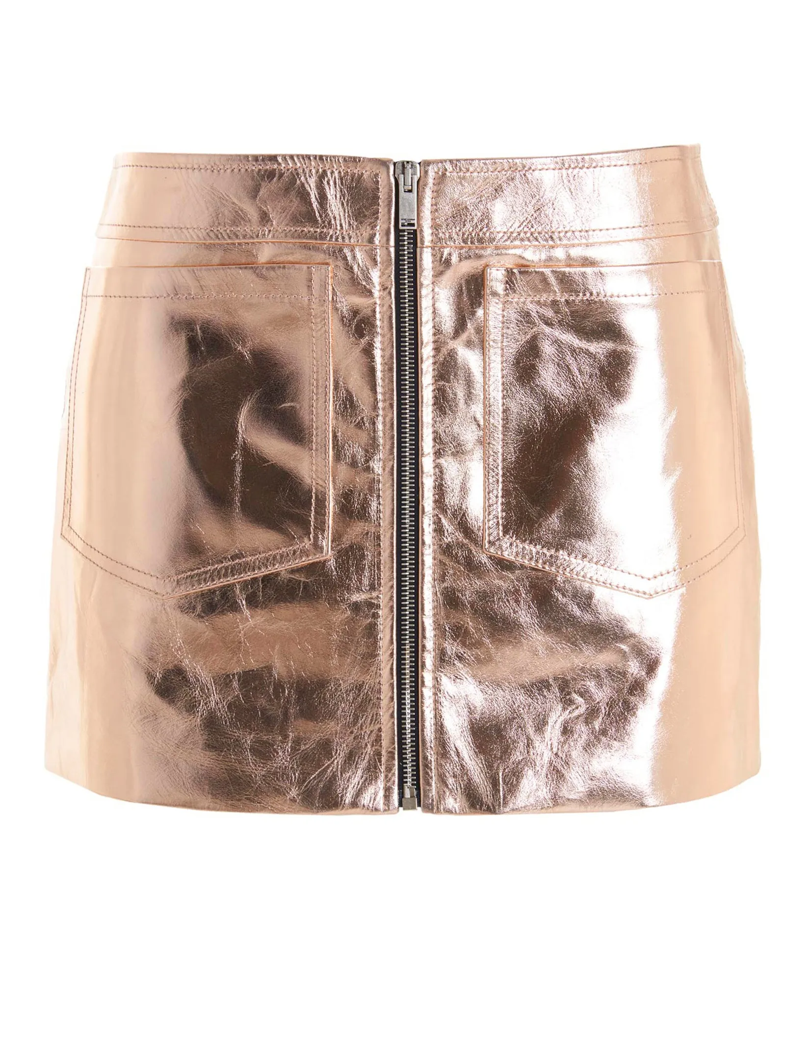 Saint Laurent Laminate Mini Skirt