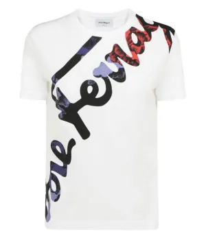 Salvatore Ferragamo Logo Printed Crewneck T-Shirt