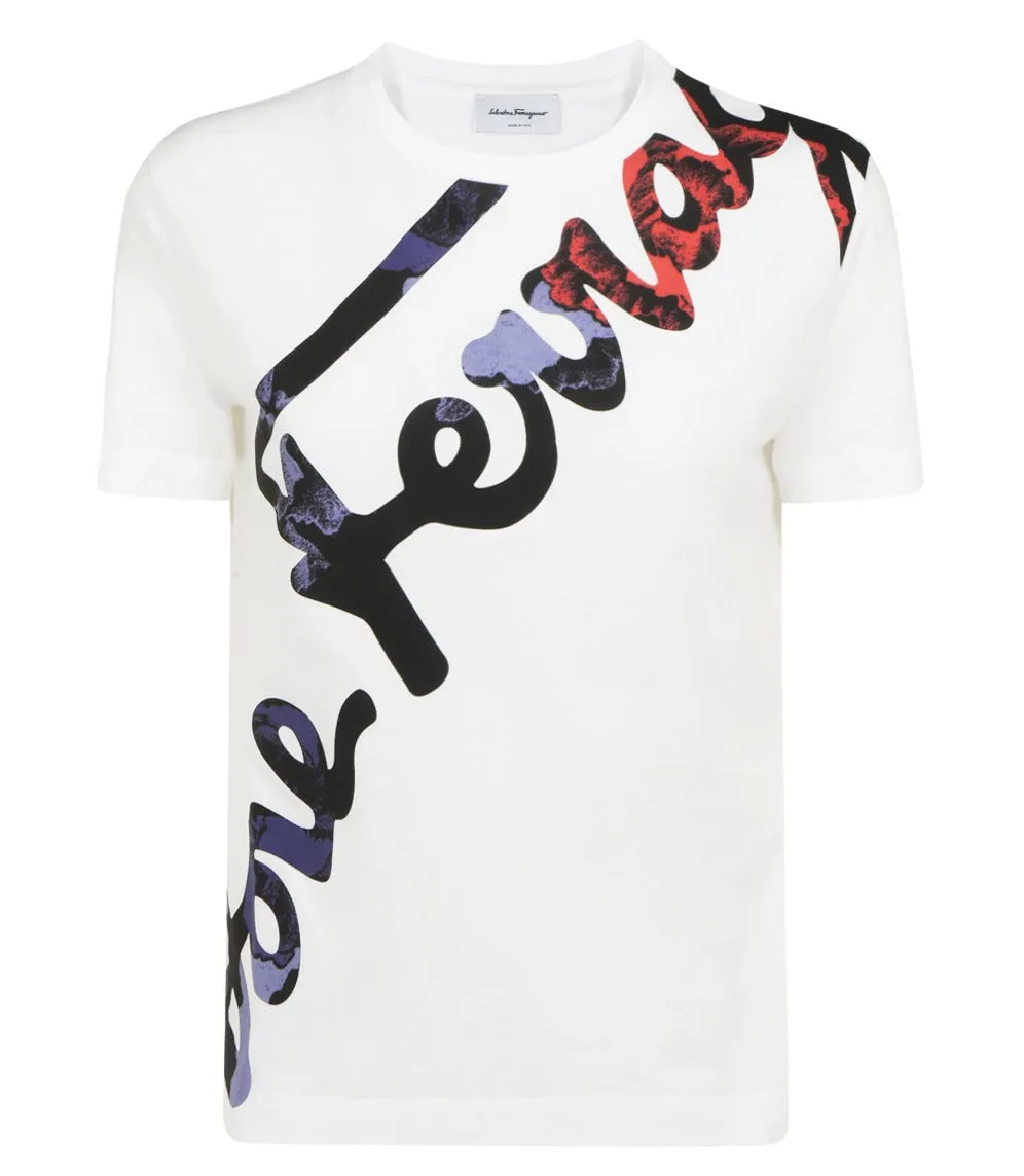 Salvatore Ferragamo Logo Printed Crewneck T-Shirt